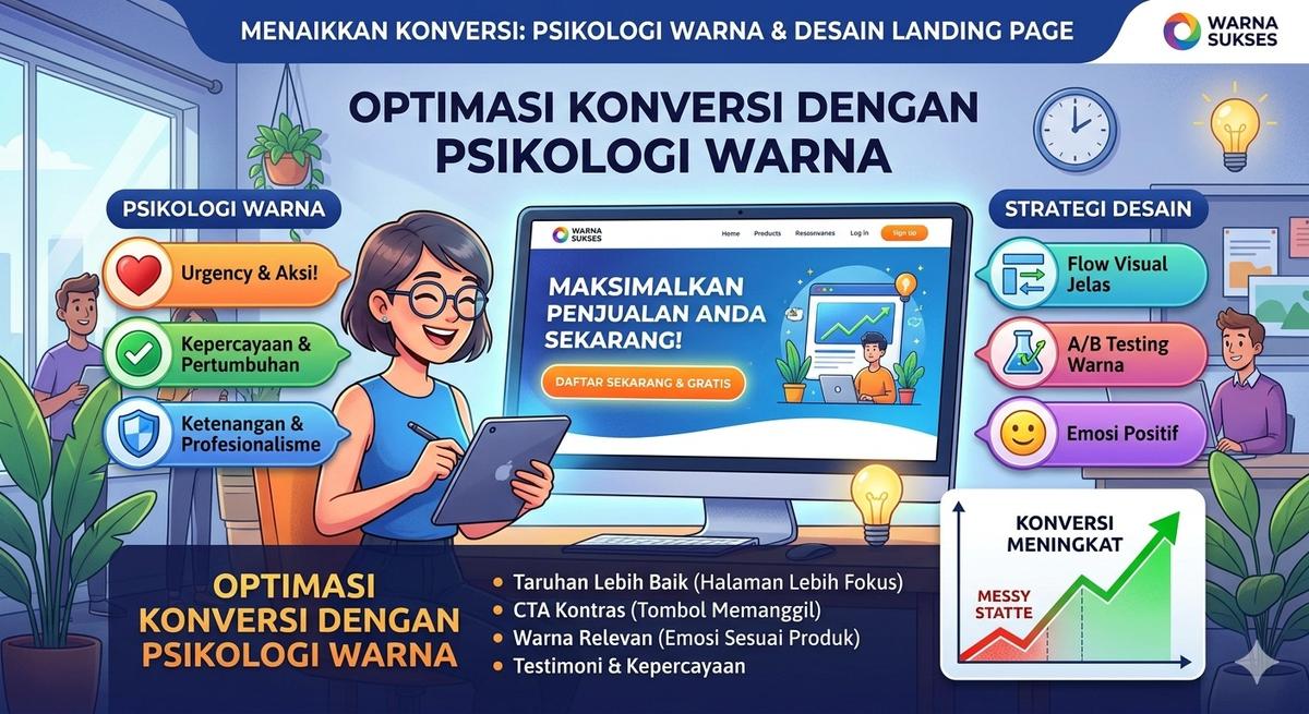 Psikologi Warna dan Desain Landing Page untuk Menaikkan Konversi