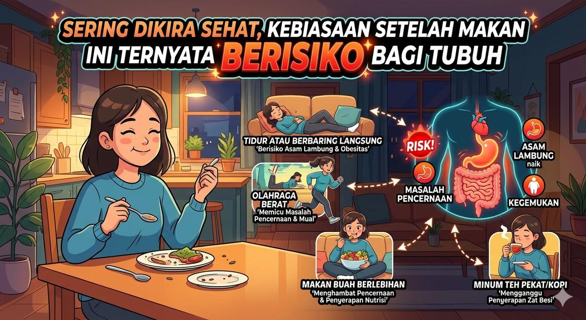 Sering Dikira Sehat, Kebiasaan Setelah Makan Ini Ternyata Berisiko Bagi Tubuh
