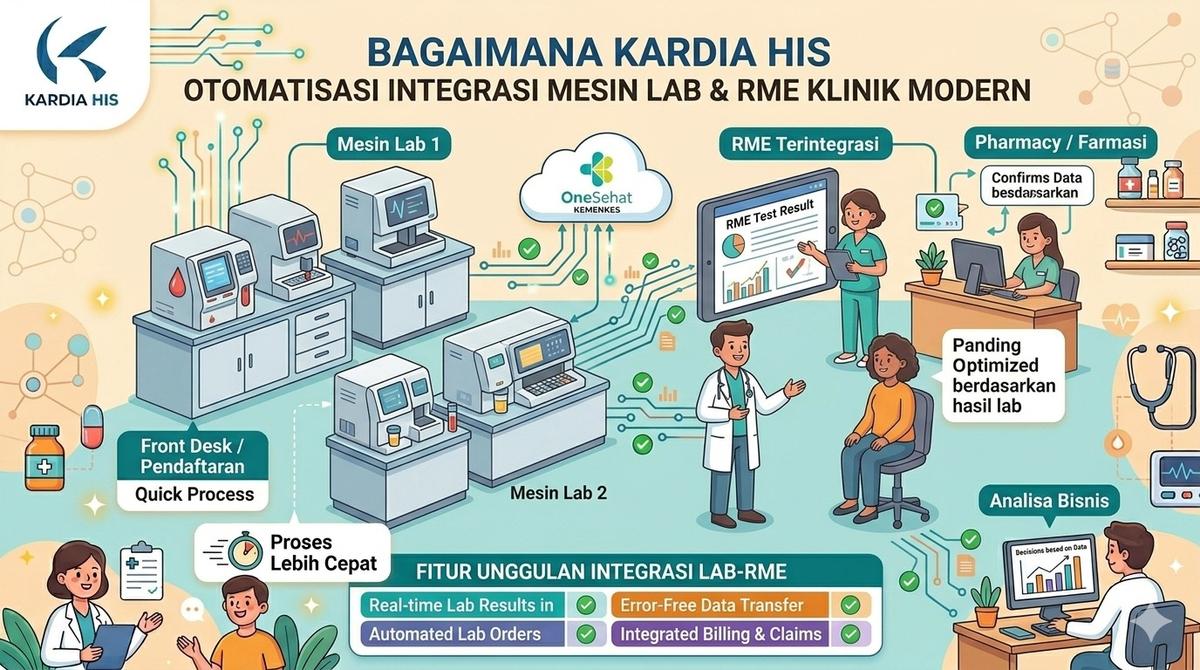 Kardia HIS Lakukan Otomatisasi Integrasi Mesin Lab dan RME Klinik Modern