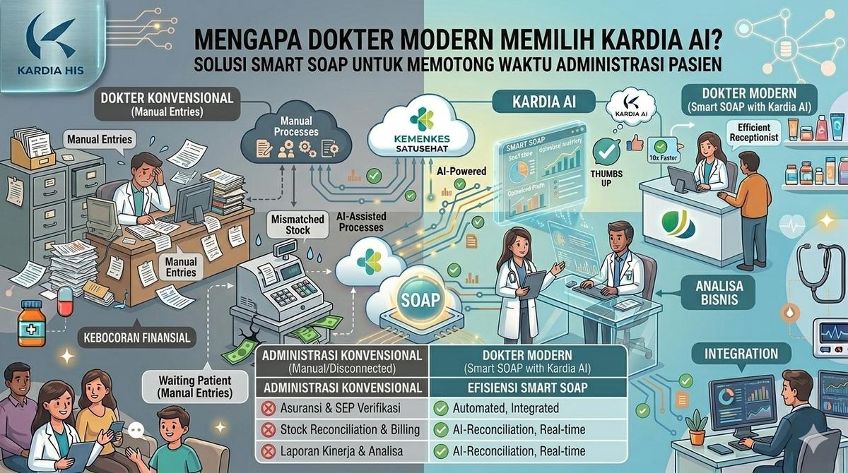 Mengapa Dokter Modern Memilih Kardia AI? Solusi Smart SOAP untuk Memotong Waktu Administrasi Pasien