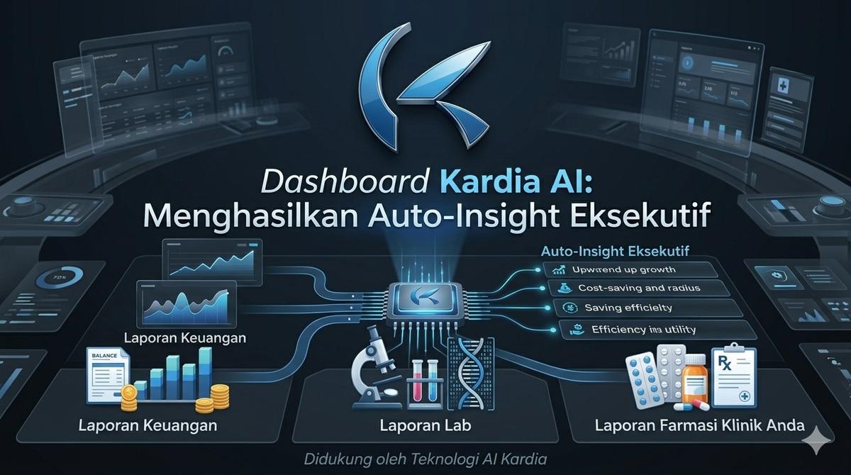 Dashboard Kardia AI: Menghasilkan Auto-Insight Eksekutif dari Laporan Keuangan, Lab, dan Farmasi Klinik Anda