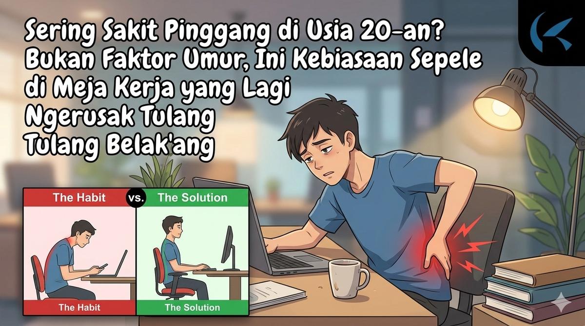 Sering Sakit Pinggang di Usia 20-an? Bukan Faktor Umur, Ini Kebiasaan Sepele di Meja Kerja yang Lagi Ngerusak Tulang Belakang Lu