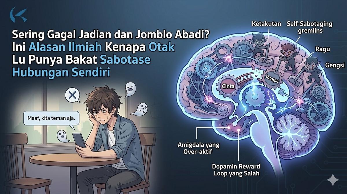 Sering Gagal Jadian dan Jomblo Abadi? Ini Alasan Ilmiah Kenapa Otak Lu Punya Bakat Sabotase Hubungan Sendiri