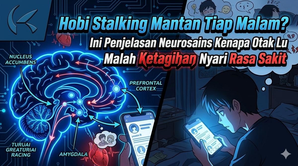 Hobi Stalking Mantan Tiap Malam? Ini Penjelasan Neurosains Kenapa Otak Lu Malah Ketagihan Nyari Rasa Sakit
