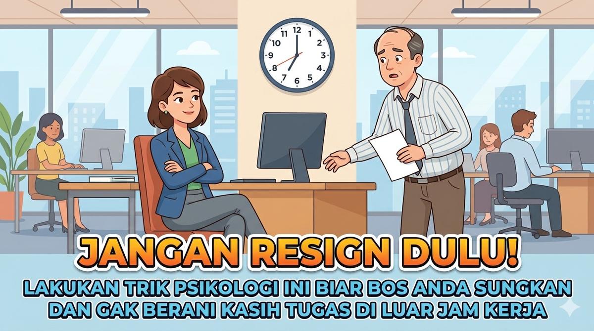 Jangan Resign Dulu! Trik Psikologi Biar Bos Gak Kasih Tugas Luar Jam Kerja