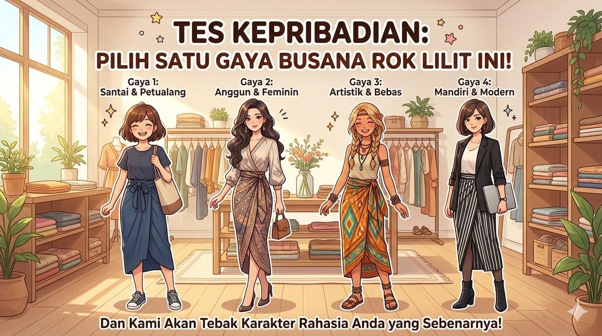 Tes Kepribadian: Pilih Gaya Rok Lilit dan Tebak Karakter Rahasia Anda