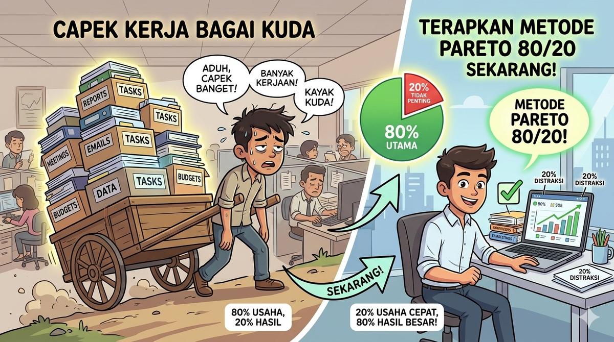 Capek Kerja Bagai Kuda? Terapkan Metode Pareto 80/20 Sekarang!