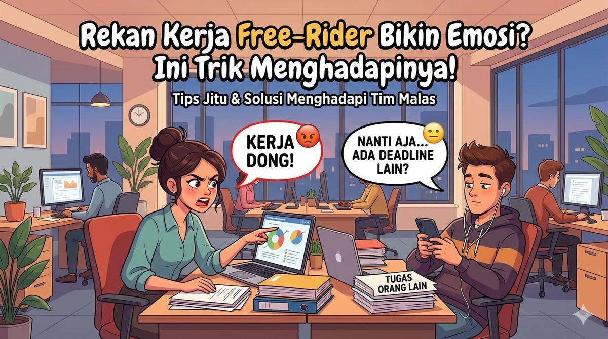 Rekan Kerja Free-Rider Bikin Emosi? Ini Trik Menghadapinya