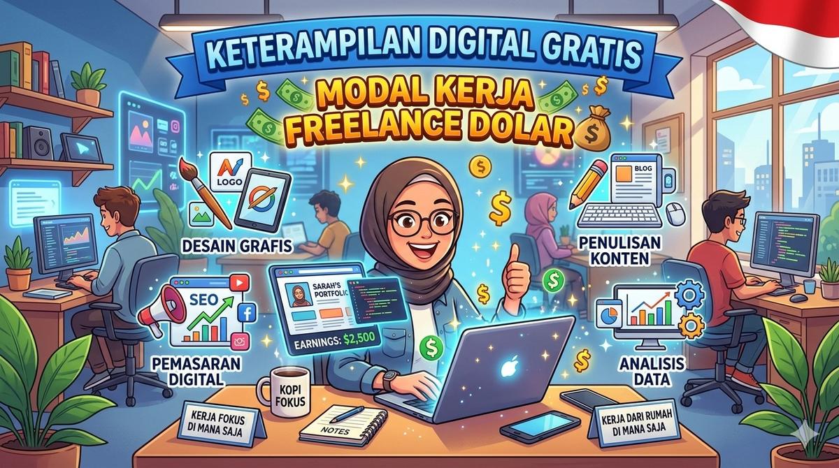 Keterampilan Digital Gratis Modal Kerja Freelance Dolar