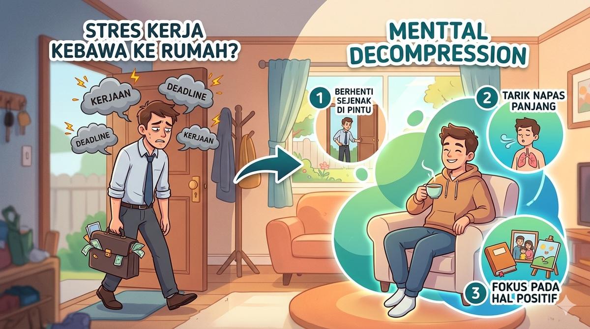 Stres Kerja Kebawa ke Rumah? Coba Teknik Dekompresi Mental Ini