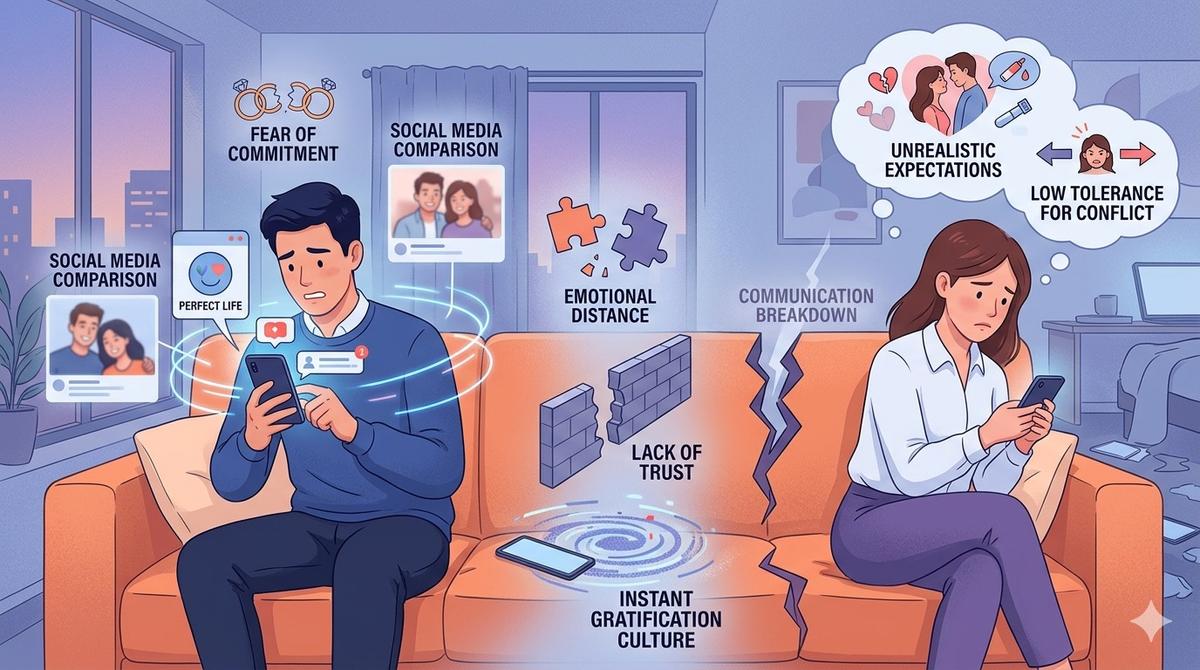 Alasan Psikologis Mengapa Hubungan Modern Gampang Kandas