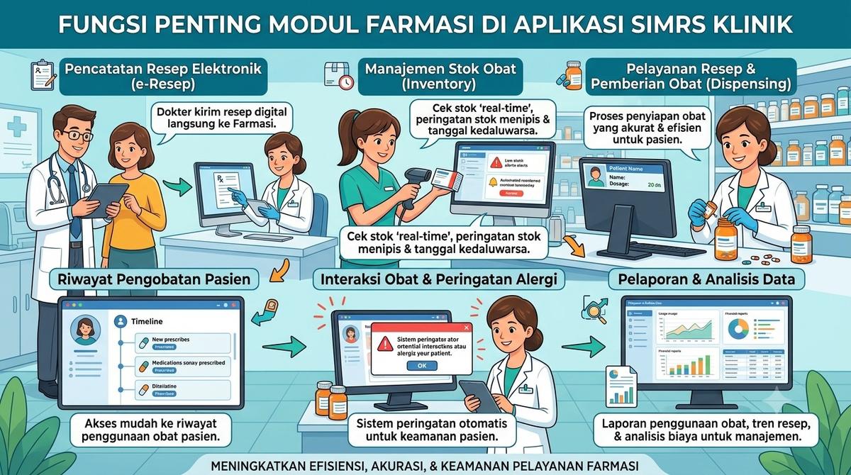 Fungsi Penting Modul Farmasi di Aplikasi SIMRS Klinik