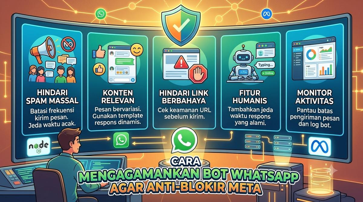 Cara Mengamankan Bot WhatsApp Node.js Agar Anti-Blokir Meta