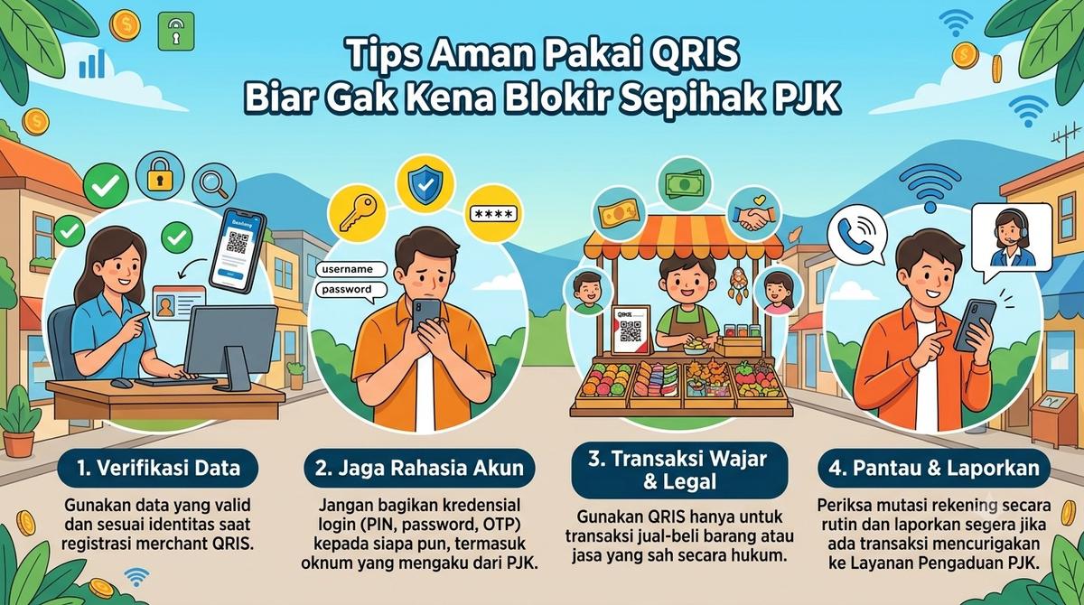 Tips Aman Pakai QRIS Biar Gak Kena Blokir Sepihak PJK
