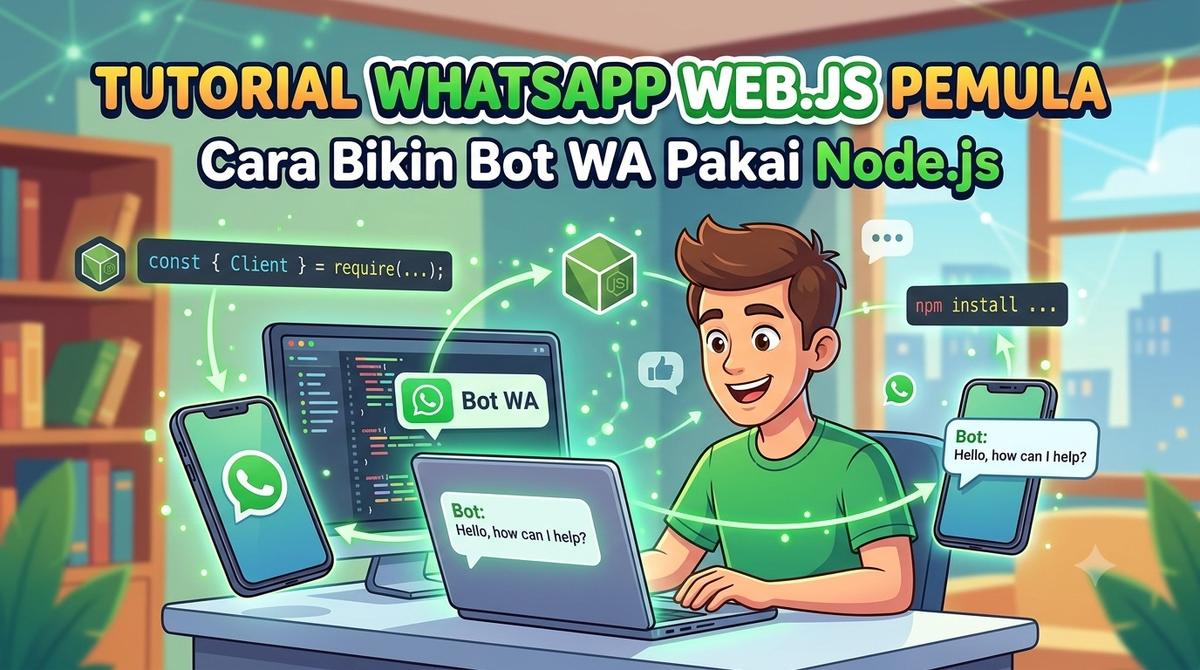 Tutorial WhatsApp Web.js Pemula: Cara Bikin Bot WA Pakai Node.js