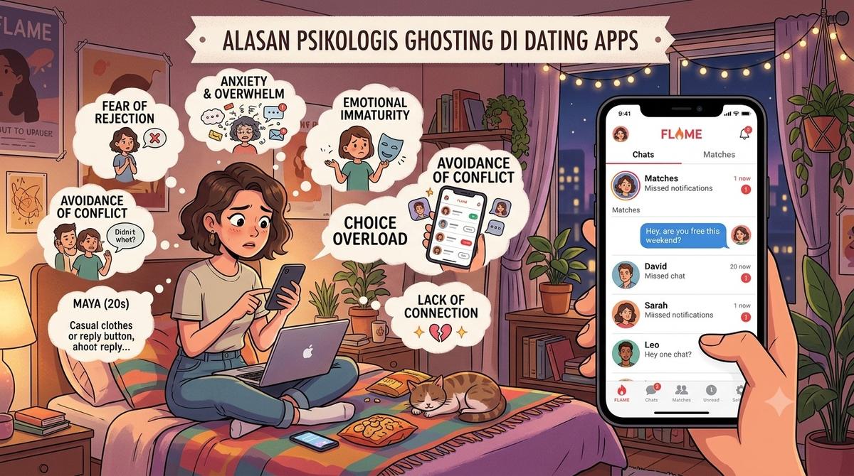 Alasan Psikologis Seseorang Melakukan Ghosting di Dating Apps