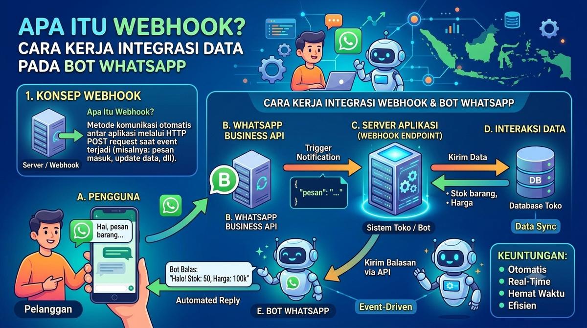 Apa Itu Webhook? Cara Kerja Integrasi Data pada Bot WhatsApp