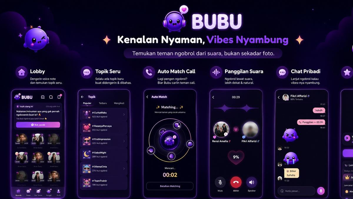 Sering Kesepian Pas Malam Hari? Ini Alasan Bubu App Jadi Teman Curhat & Gabut Viral